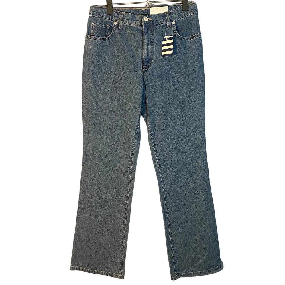 Lands' End Tinted Indigo Modern Fit Misses Stretch Boot Cut Jeans Women Sz 8 /31